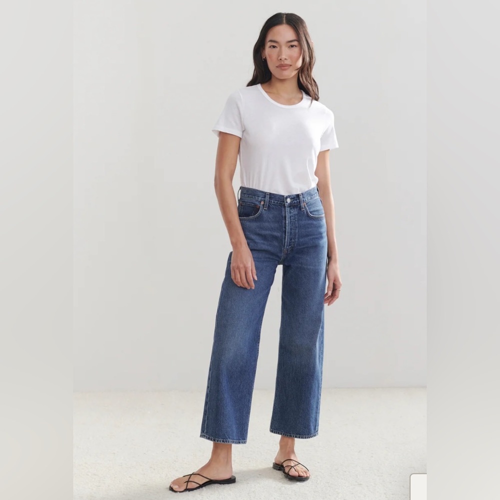 AGOLDE
Ren High Rise Wide Leg Jeans in Control